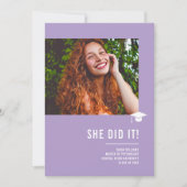 Invitation Minimalist Classic Elegant Lavender Graduation (Devant)