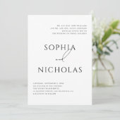 Invitation Minimalist Classic Wedding | Elegant Typography (Debout devant)