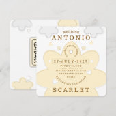 Invitation Minimalist Cute vibe Wedding And Modern Aesthetic (Devant / Derrière)