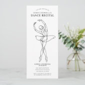 Invitation Minimalist Dance Recital Elegant Ballerina (Debout devant)