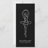 Invitation Minimalist Dance Recital Elegant Ballerina (Dos)