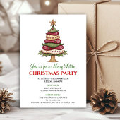 Invitation Minimalist designer Christmas tree party invite