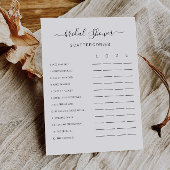 Invitation Minimalist Dirty Scattergories Bachelorette Game