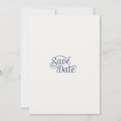 Invitation Minimalist Dusty Blue Floral Sketch Wedding  (Dos)