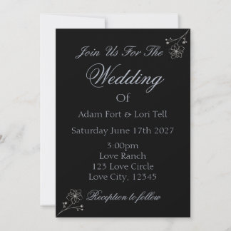 Invitation Minimalist Elegance Wedding