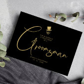 Invitation Minimalist Elegant Gorgeous Script Groomsman 