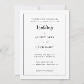 Invitation Minimalist Elegant Half Photo Modern chic Wedding (Dos)