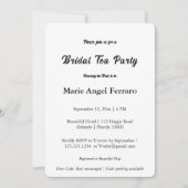 Invitation Minimalist Elegant Typography Bridal Tea Party (Devant)