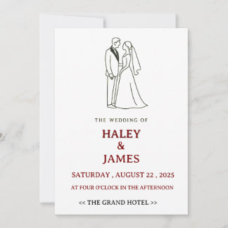 Invitation Minimalist Elegant Wedding 