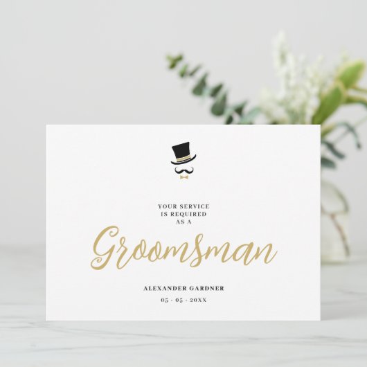 Invitation Minimalist Exquisite Gorgeous Script Groosman  (Debout devant)