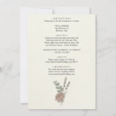 Invitation Minimalist Floreal Cream All In One Wedding  (Dos)