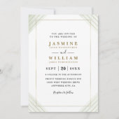 Invitation Minimalist Frame Line Elegant QR Code Wedding (Devant)