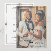 Invitation Minimalist Full Photo Wedding | Elegant Editorial (Devant / Derrière)