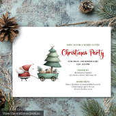 Invitation Minimalist Funny Santa Claus Festive Party Invite