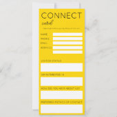 Invitation Minimalist Golden Church Connection Card (Dos)