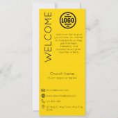 Invitation Minimalist Golden Church Connection Card (Devant)