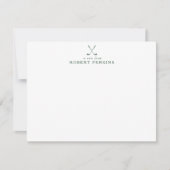 Invitation Minimalist Golf Green Stationery Note Card (Devant)