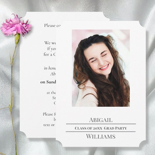 Invitation Minimalist Graduation Party Photo 