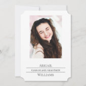 Invitation Minimalist Graduation Party Photo  (Devant)