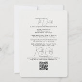 Invitation Minimalist Green Sage All in One & RSVP QR Code  (Dos)