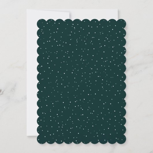 Invitation Minimalist Green Snowy Christmas Party (Dos)