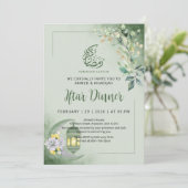 Invitation Minimalist Greenery Moon Ramadan Iftar Dinner (Debout devant)