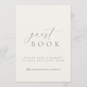 Invitation Minimalist Guest Book Wedding Sign in Soft Neutral (Devant)