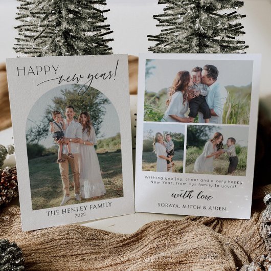 Invitation Minimalist Happy New Year Holiday Card