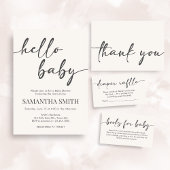 Invitation Minimalist Hello Baby Baby Shower