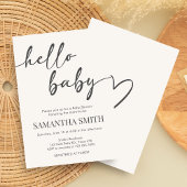 Invitation Minimalist Hello Baby Baby Shower