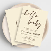 Invitation Minimalist Hello Baby Baby Shower