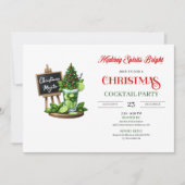 Invitation Minimalist Holiday Cocktails Editable Party Invite (Devant)