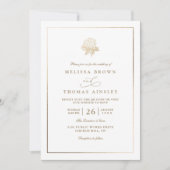 Invitation Minimalist Hydrangea Bloom Rustic QR Code Wedding (Devant)