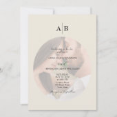 Invitation Minimalist Ivory Photo Wedding (Devant)