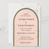 Invitation Minimalist Line Art Floral Arch Wedding  (Devant)