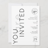 Invitation Minimalist Logo Simple Gala Dinner Business Event (Devant)
