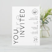 Invitation Minimalist Logo Simple Gala Dinner Business Event (Debout devant)