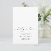 Invitation Minimalist Lucky In Love Bachelorette Weekend (Debout devant)