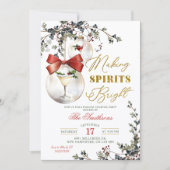 Invitation Minimalist Making Spirits Bright Cocktail Party (Devant)