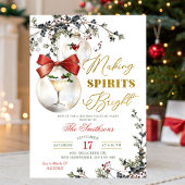 Invitation Minimalist Making Spirits Bright Cocktail Party