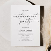 Invitation Minimalist Modern Elegant Retirement Party