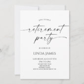 Invitation Minimalist Modern Elegant Retirement Party (Devant)