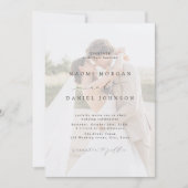 Invitation Minimalist Modern Script Elegant Photo Wedding (Devant)