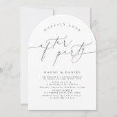 Invitation Minimalist Modern Script Happily Ever After Party  (Devant)