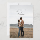 Invitation Minimalist Modern White Photo Wedding (Dos)