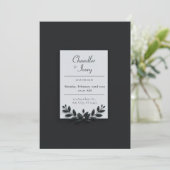 Invitation Minimalist Nordic Greenery Wreath Wedding (Debout devant)