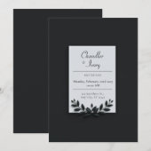 Invitation Minimalist Nordic Greenery Wreath Wedding (Devant / Derrière)