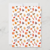 Invitation Minimalist Orange Autumn Leaves Wedding (Dos)