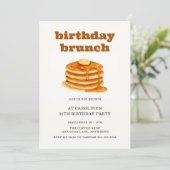 Invitation Minimalist Pancakes 30th Adult Birthday Brunch (Debout devant)