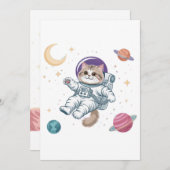 Invitation Minimalist Pastel Sunset Over Hills and Pines (Devant / Derrière)